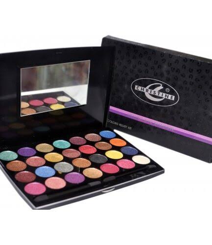 CHRISTINE 28 COLOURS VELVET EYE SHADOW KIT
