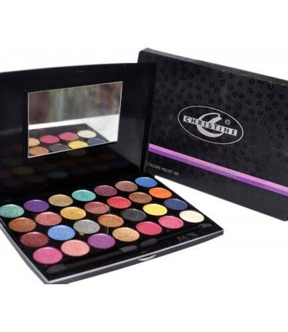 CHRISTINE 28 COLOURS VELVET EYE SHADOW KIT