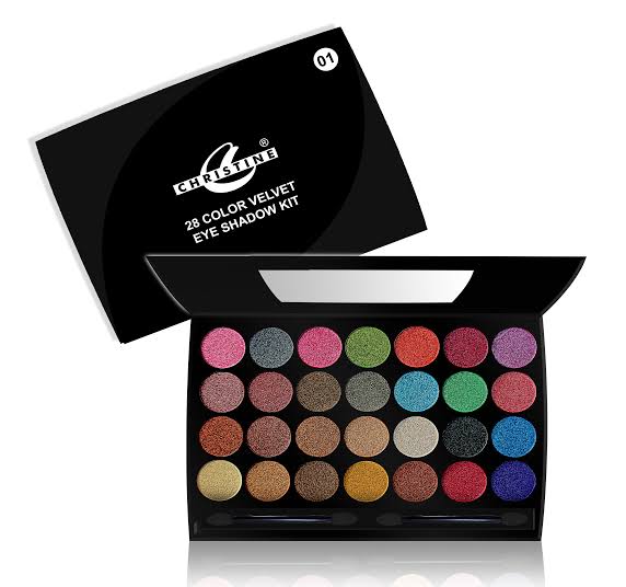 CHRISTINE 28 COLOURS VELVET EYE SHADOW KIT