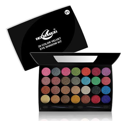 CHRISTINE 28 COLOURS VELVET EYE SHADOW KIT